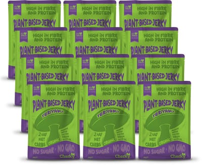 Cherky | ECO Plant Based Jerky | Teriyaki | 12 Stuks | 12 x 30g