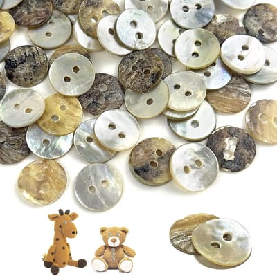 120 Stuks Moeder Van Parel Knopen, 12.5 mm Schelp Knopen, 2-Gat Knopen voor Kleding, Hoeden en Creatieve Projecten