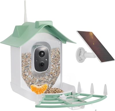 DVDSS® Vogelhuisje met camera - Vogelvoederstation met camera - 1080p - HD camera - 15 x 10 x 10 centimeter - Groen