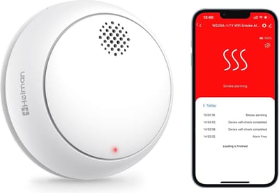 Slimme Rookmelder met Wifi en 10 Jaar Levensduur - 85 dB Alarm, Mute-knop, Verwisselbare Batterij