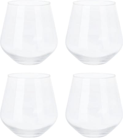 Excellent Houseware - whiskey glazen - 4x - transparant - 450 ml - drink/waterglazen