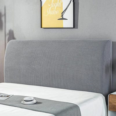 Hoofdbordhoes Bedhoofdhoezen Dikke elastische bedhoes Rugbescherming Stofhoes voor thuis Hotel slaapkamer Width 200cm lichtgrijze kleur