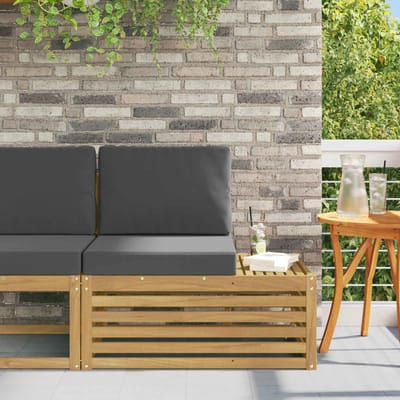 vidaXL - Buitenhoekbank - Wit - 91 - x - 63 - x - 73 - cm - Massief - Acacia - Hout