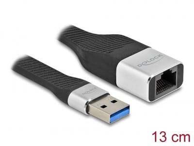 Delock FPC Flat Ribbon Cable USB Type-A to Gigabit LAN 10/100/1000 Mbps 13 cm