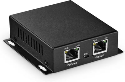 PoE Switch - Netwerk Extender - Netwerk Uitbreiding - 3 Poorten Gigabit - 1 PoE In 2 PoE Uit - Metaal