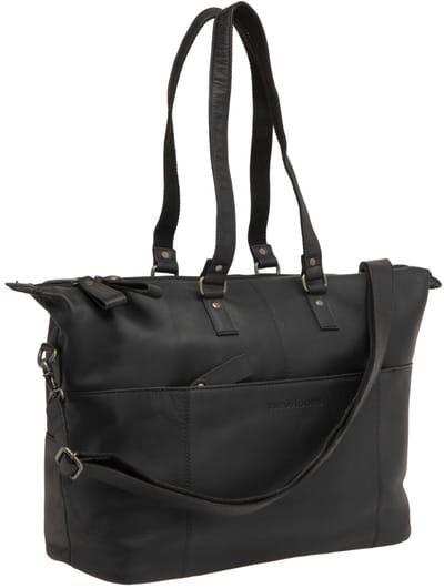 New Looxs Verla Fietstas Laptoptas - 15 inch Laptopvak - Leer - 21 liter - Zwart