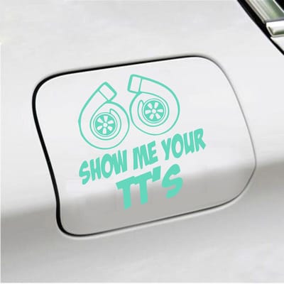 Bumpersticker - Show Me Your TTs - 15 X 15 - Mint
