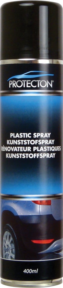 Protecton Kunststofspray - Voor niet gelakte kunststof onderdelen - Herstelt glans - Intensiveert de kleur - Conditioneert rubber onderdelen - 400ml
