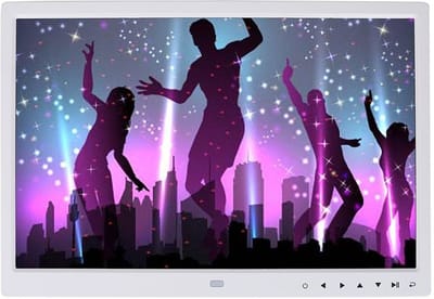 Digitale Fotolijst - HD Fotolijst - Muziek en Video afspelen - Wit - 32 GB Geheugen - Geschikt voor Thuis en Kantoor