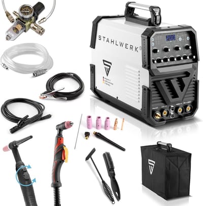 STAHLWERK AC / DC TIG 200 pulse met plasma ST, lasapparaat met 200 ampère WIG & MMA, combi-apparaat met 50 ampère CUT-functie, 7 jaar garantie