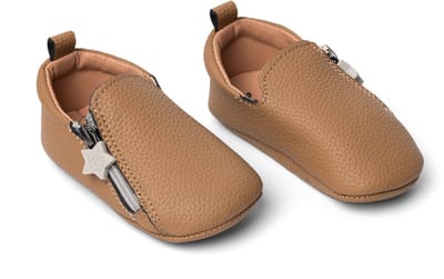 BabySteps NOX Eerste Loopschoentjes Clay Brown – Leer – Licht & Flexibel – Antislip Zool – Voor Binnen & Buiten – Ritssluiting – Bruin – Maat 19