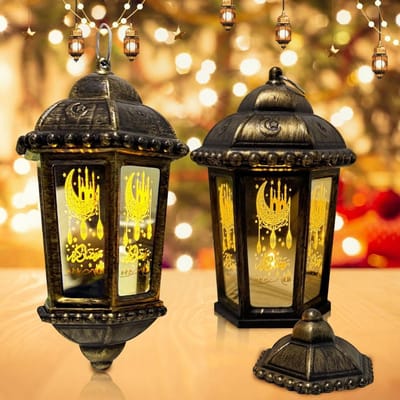 MTTProducts - Ramadan Decoratie - Feestelijke Verlichting - Hexagonaal Design - Sfeervol voor Binnen en Buiten - Eid Mubarak - Perfect voor Ramadan Vie...