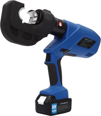 Oplaadbare Krimptang - Elektrische Perstang - Kabels Aansluiten - 360 Graden Kop - 16-400 mm² - Blauw