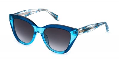 Just Cavalli SJC173V Blu trasparente lucido 54/19/140 WOMAN Zonnebrillen