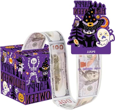 Verassingsdoos voor Halloween, Geldbox voor Feestjes, Cadeau voor Kinderen en Volwassenen (Paars)