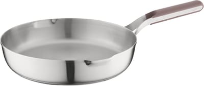 BergHOFF Home Elements Koekenpan Ø 28 cm – RVS Braadpan – PFAS-Vrije Bakpan – Geschikt voor Inductie, Gas, Elektrisch en Keramisch – Ovenbestendige tot 180 °C en Vaatwasserbestendige pan – Aubergine
