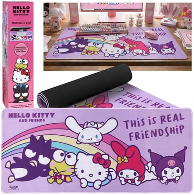 Hello Kitty Kuromi Grote mat voor op het bureau, ANTISLIP-toetsenbordonderlegger voor kinderen 80x35cm