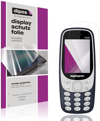 dipos – 4x Beschermfolie geschikt voor Karbonn K324n | Krasbestendige & heldere Screenprotector Ultra-Thin