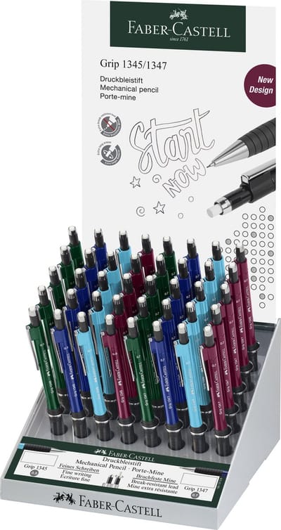 Faber-Castell Grip 1345/47 - vulpotlood - 0.5 en 0.7mm - display 40 stuks - FC-134750