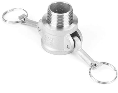 Dailygoods - Vuilnispompadapter - Slangconnector - Roestvrij staal - Snelkoppeling - Mannelijke schroefdraadverbinding - Geschikt voor afzuigapparatuur
