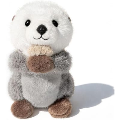 1 Stuk 2532Cm Schattige Otter Pluche Speelgoed Leuke Otter met Schelp Gevuld Zacht Dier Kussen Voor Verjaardagscadeau white