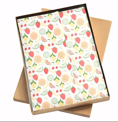 5 Vellen Vloeipapier Fruit zomer - zijdepapier - leuk inpakken - zijde papier