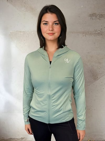 YV SPORT Sportvest Geneve - Ook in plus size - Premium kwaliteit - Fitness vest - Lichtgewicht - Snel drogend - Handige zakken - Optimale bewegingsvrijheid - Ademend en comfortabel - Sportjack dames - Groen - S