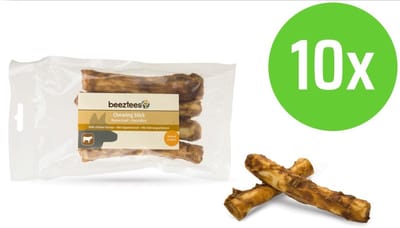 Beeztees Kauwstaaf - hondensnack - Kip - 12,5 cm - 85-90 gram - 10 Verpakkingen