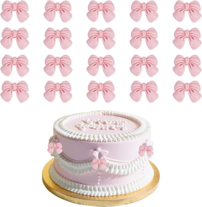 EGoods - Roze Boog Cake Topper Set van 20 Stuks voor Verjaardag, Bruiloft & Bachelorette Feestdecoratie