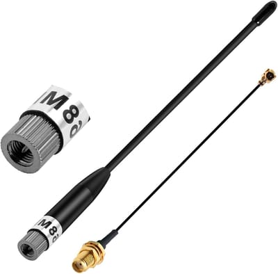 LoRa antenne 10dBi Gain voor lange afstandscommunicatie, SMA stekker 185 mm + U.FL naar SMA kabel voor ESP32 en LoRa 32 V3 (1 stuk zwart)