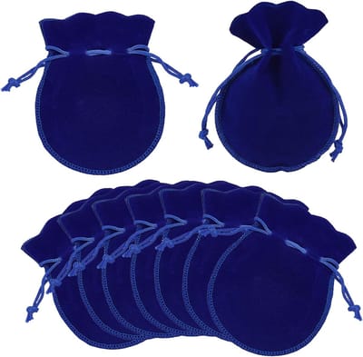 Fluwelen zakjes, kleine sieradenzakjes, fluwelen zakjes met trekkoord, cadeauzakjes, voor sieraden, snoep, bruiloft, feest, doe-het-zelf, 9 x 7 cm, 20 stuks