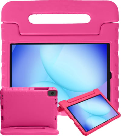 Hoesje - Geschikt voor Samsung Galaxy Tab A11 Plus / A9 Plus - Kinderhoes Shockproof Bumper - Kidsproof Case - Tablethoes - Kinder Hoes Cover - Roze