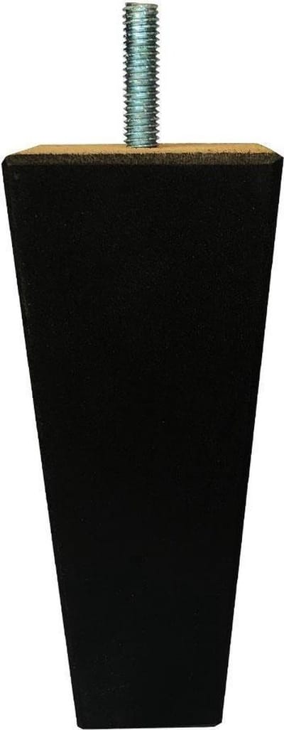 Houten Trapezium Meubelpoot - 13 cm (M8) - Zwart