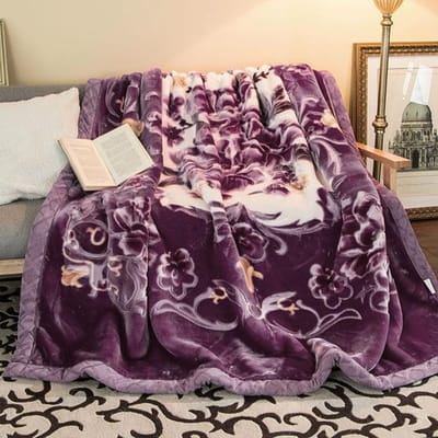 Dubbellaags Raschel Nerts Deken 4,5 kg Queen Size Kunstbont Verzwaard Pluizig Warm Plaid Super Zacht Lente Herfst Bed Deken 200X230CM(78X90Inch)