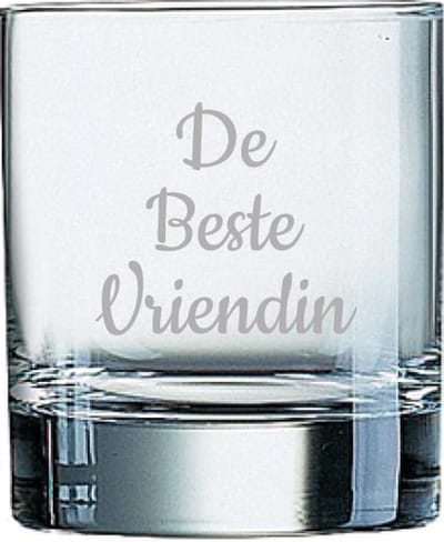 Gegraveerde Whiskeyglas 20cl De Beste Vriendin