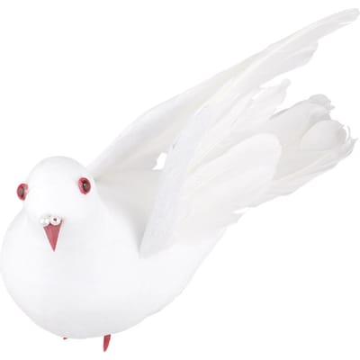 Kunstmatige witte duif, nepduif ornament, woondecoratie, kerstbenodigdheden, feestdecoraties white