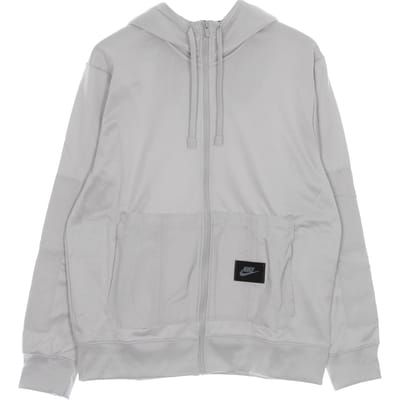 Heren hoodie met rits sportkleding Spu Dri-fit fleece hoodie met volledige ritssluiting Bb Lt Iron Ore/lt Iron Ore/zwart