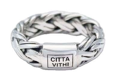 Zilveren CITTA VITHI Buddha Ring- zeg "JA" tegen een Betere Wereld 15.75 mm (maat 49) model 193
