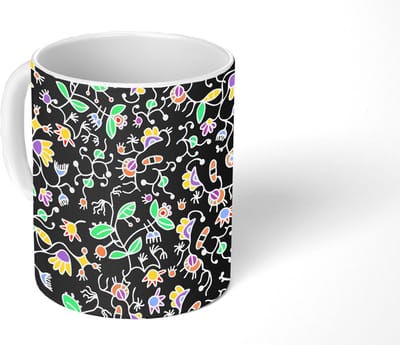 Mok - Koffiemok - Patronen - Bloemen - Lente - Mokken - 350 ML - Beker - Koffiemokken - Theemok