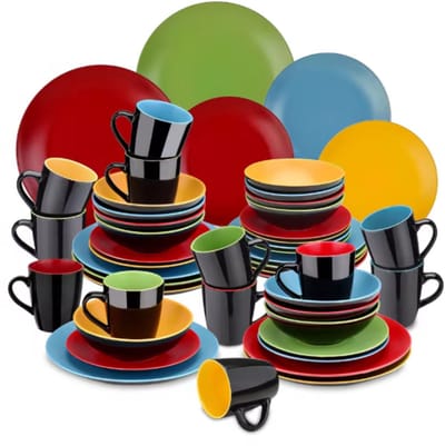 Celestial Serviesset - 48 delig - 12 persoons - Rainbow - Dinerborden - Bordenset - Diepe borden - Ontbijtborden - Servies - Keukenservies