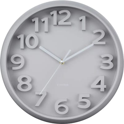 Karlsson Wandklok Elevated Classic Numbers - Warmgrijs - 5x33.5x33.5cm - Wandklok Scandinavisch