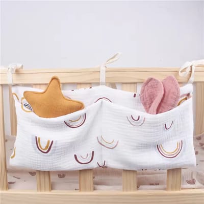 Il Bambini - Hydrofiele Baby Boxopbergtas - Boxzak Organiser - Rainbow wit - 20x39 cm
