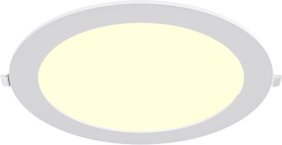 LED Downlight Inbouwspot Dimbaar - Kingtron Thin - 18W 1800lm 120° Bundelhoek - Warm Wit 3000K - IP40 - Rond - Wit - Ø229mm Buitenmaat - Ø205mm Zaagmaat