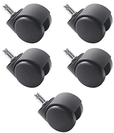 Universele reservewielen voor bureaustoel - 11 mm schacht, 5 stuks, tot 226,8 kg