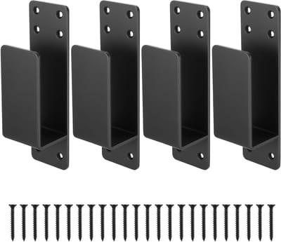 Deurbeugels - Verstevigingsklemmen - Poort Beveiliging - Stevig Staal - Voor 2x4 Hout - Zwart