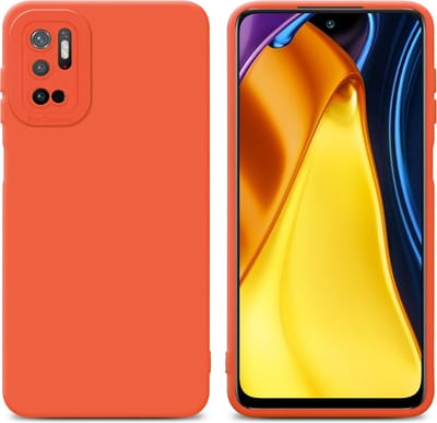 Cadorabo Hoesje geschikt voor Xiaomi RedMi NOTE 10 5G / POCO M3 PRO 5G in FLUID ORANJE - Beschermhoes gemaakt van flexibel TPU silicone Cover Fluid Case