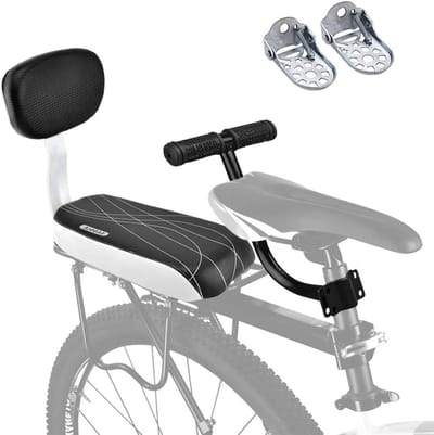 Fietsstoeltje voor kinderen met rugleuning, armsteunen en voetsteun voor optimale veiligheid en comfort