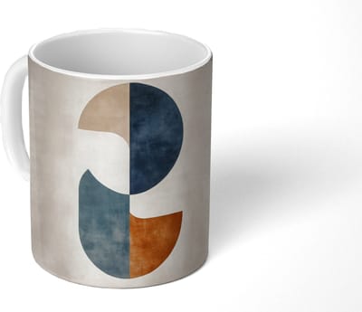 Mok - Koffiemok - Cirkels - Abstract - Kleurrijk - Mokken - 350 ML - Beker - Koffiemokken - Theemok