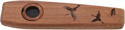 Houten Kazoo - Muziekfluit Blaasinstrument - Muziek Maken - Massief Hout Constructie - 10.5 cm Lengte - Bruin