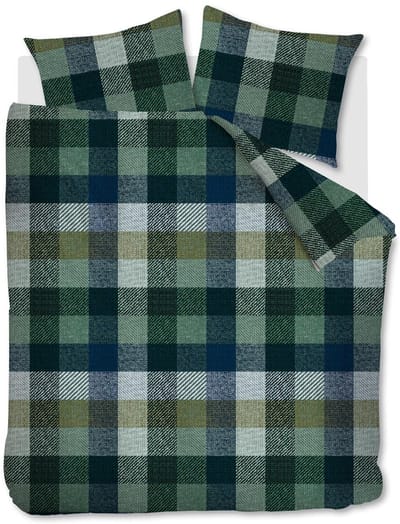 Beddinghouse Beckett dekbedovertrek - Lits-Jumeaux - 240x200/220 cm - Blauw Groen